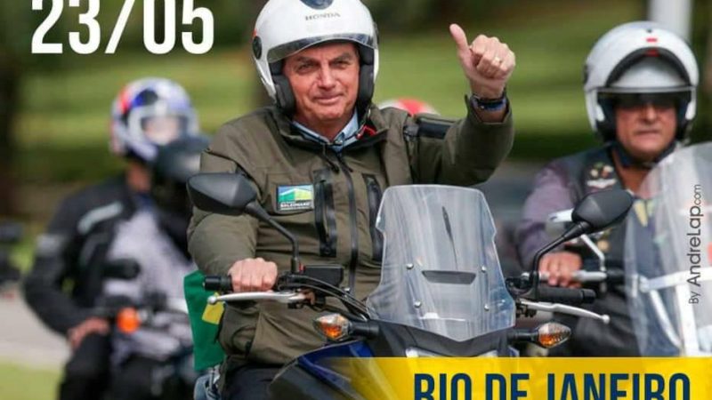 Presidente Jair Bolsonaro vai participar de passeio de moto pela Barra da Tijuca no próximo domingo
