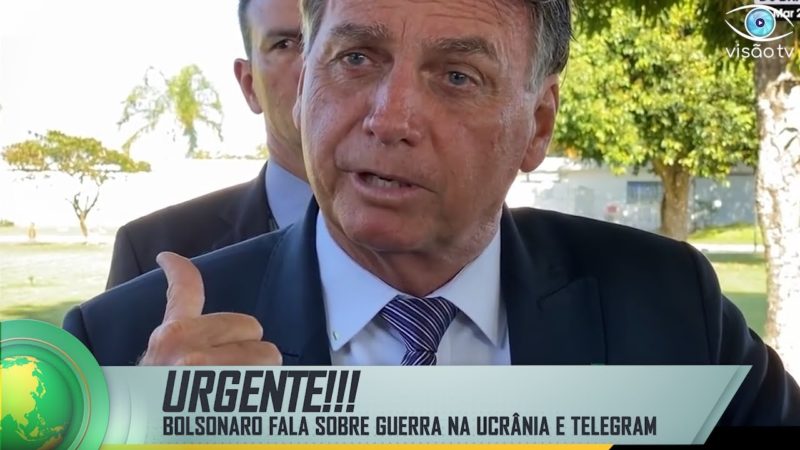 URGENTE!! Bolsonaro fala sobre Guerra na Ucrânia e Telegram