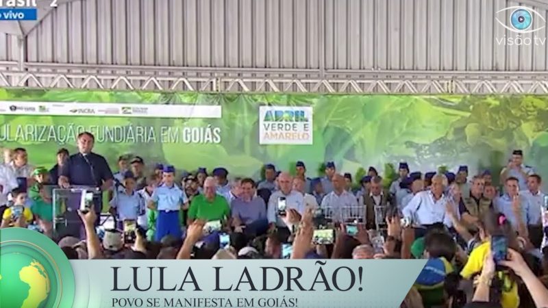 Lula Ladrão! Povo se manifesta contra a esquerda, em Goiás, em discurso de Bolsonaro!