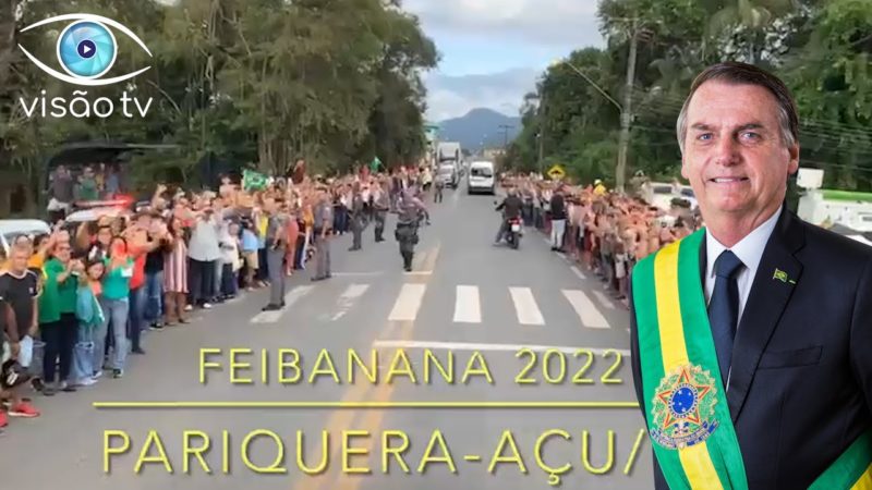 Bolsonaro é cercado na Feibanana 2022