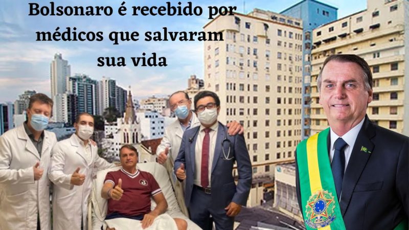 Bolsonaro reencontra médicos que salvaram sua vida, em Juiz de Fora. Multidão aplaude!
