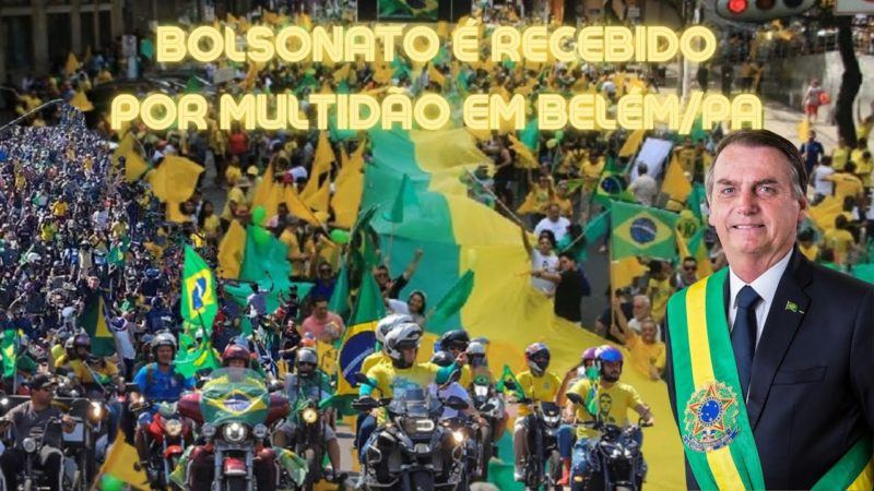 Bolsonaro é recebido por multidão em Belém Detalhe: Ninguém foi pago!
