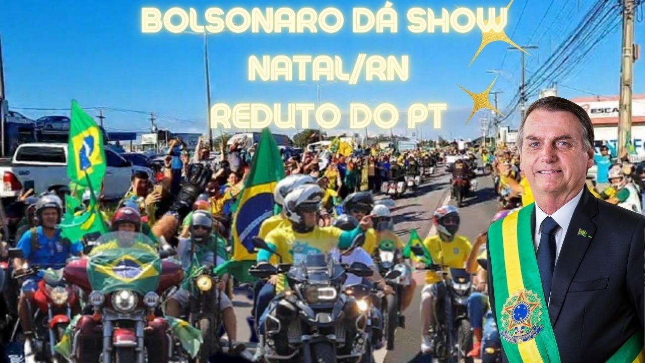Multidão recebe Bolsonaro com gritos de mito em Natal/RN, reduto do PT