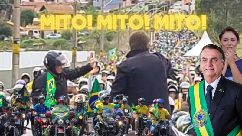 Bolsonaro é recebido por multidão aos gritos de Mito, em Minas Gerais!